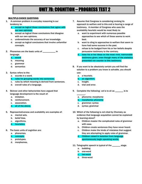 Unit 1 A worksheet to revise members of family, appearance and character adjectives, verb to be and question words. . Ap lang unit 8 progress check mcq